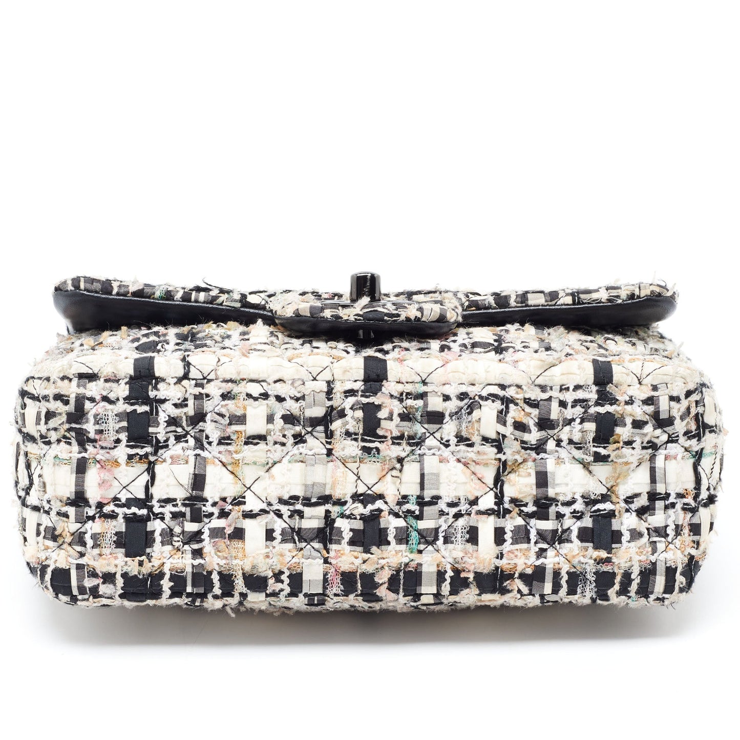 CHANEL Multicolor Tweed New Mini Classic Single Flap Bag