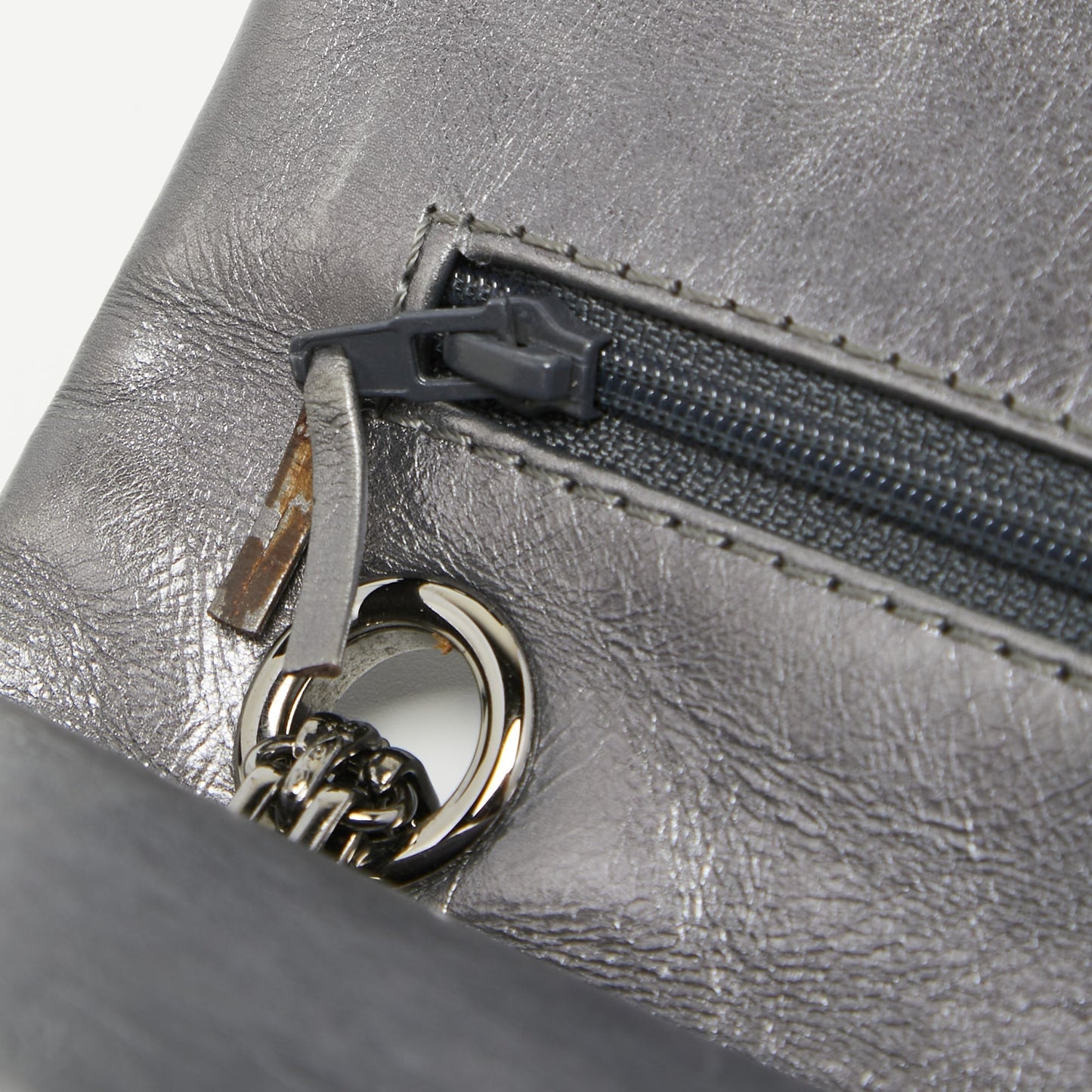 CHANEL Metallic Grey Quilted Leather 226 Reissue 2.55 Flap Bag