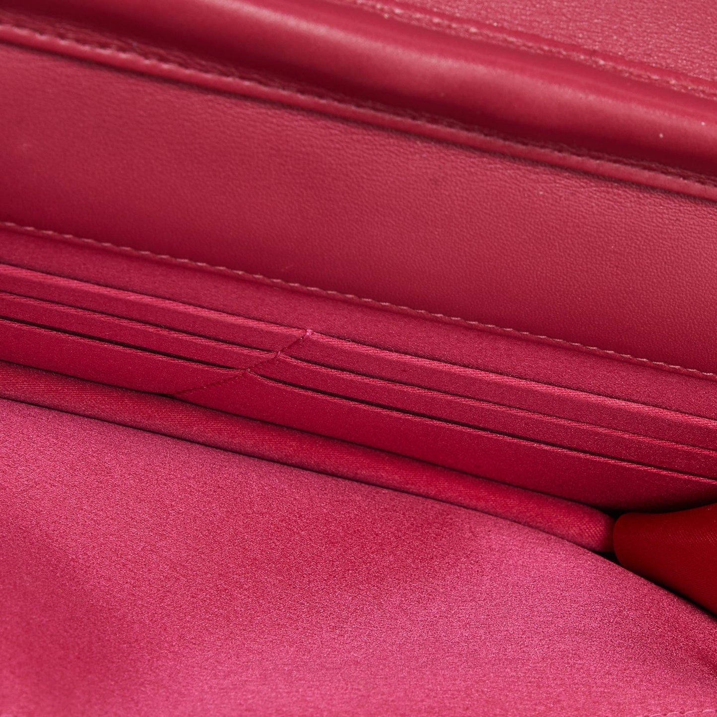 CHANEL Pink Camellia Patent and Leather Wallet On Chain