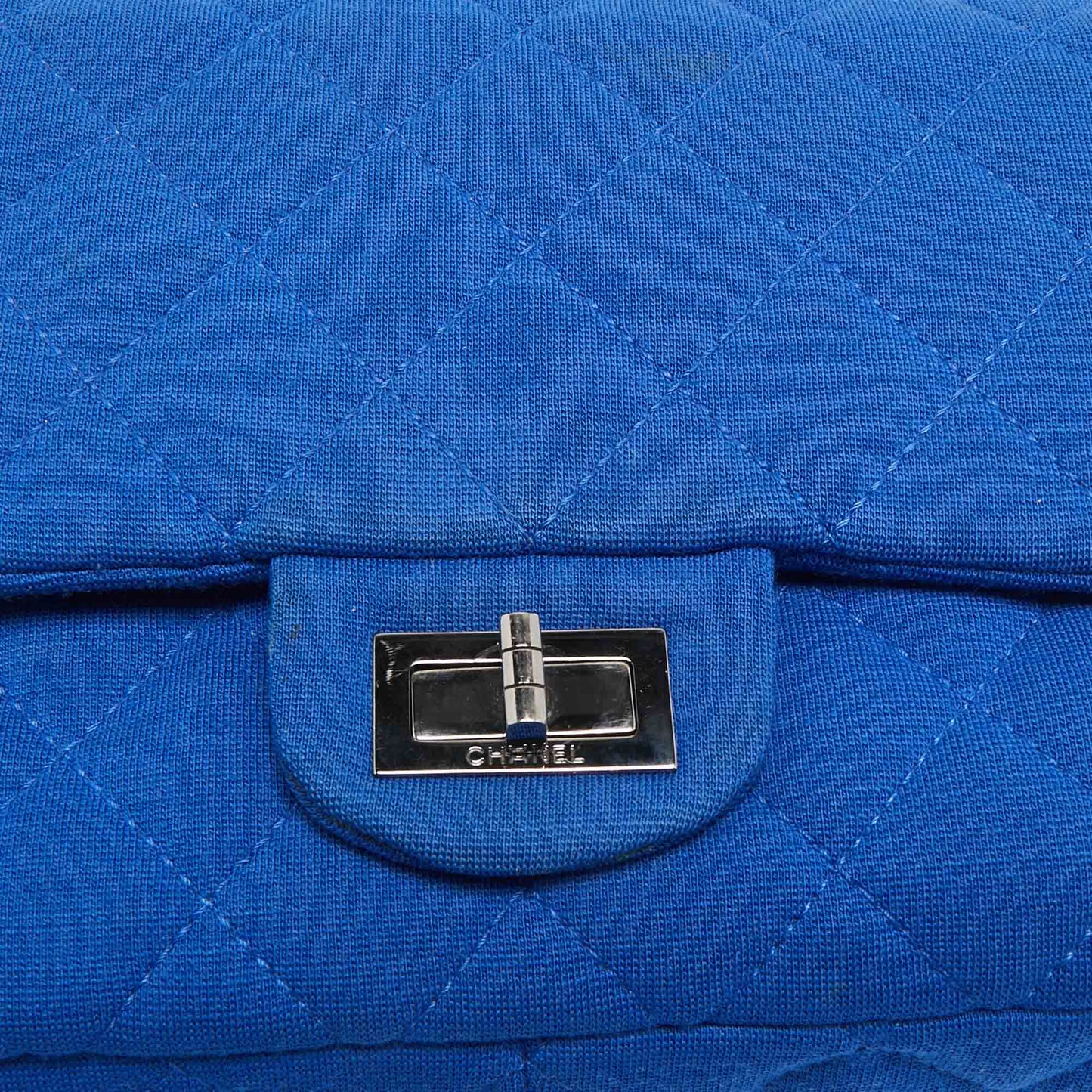 CHANEL Blue Jersey Classic 227 Reissue 2.55 Flap Bag