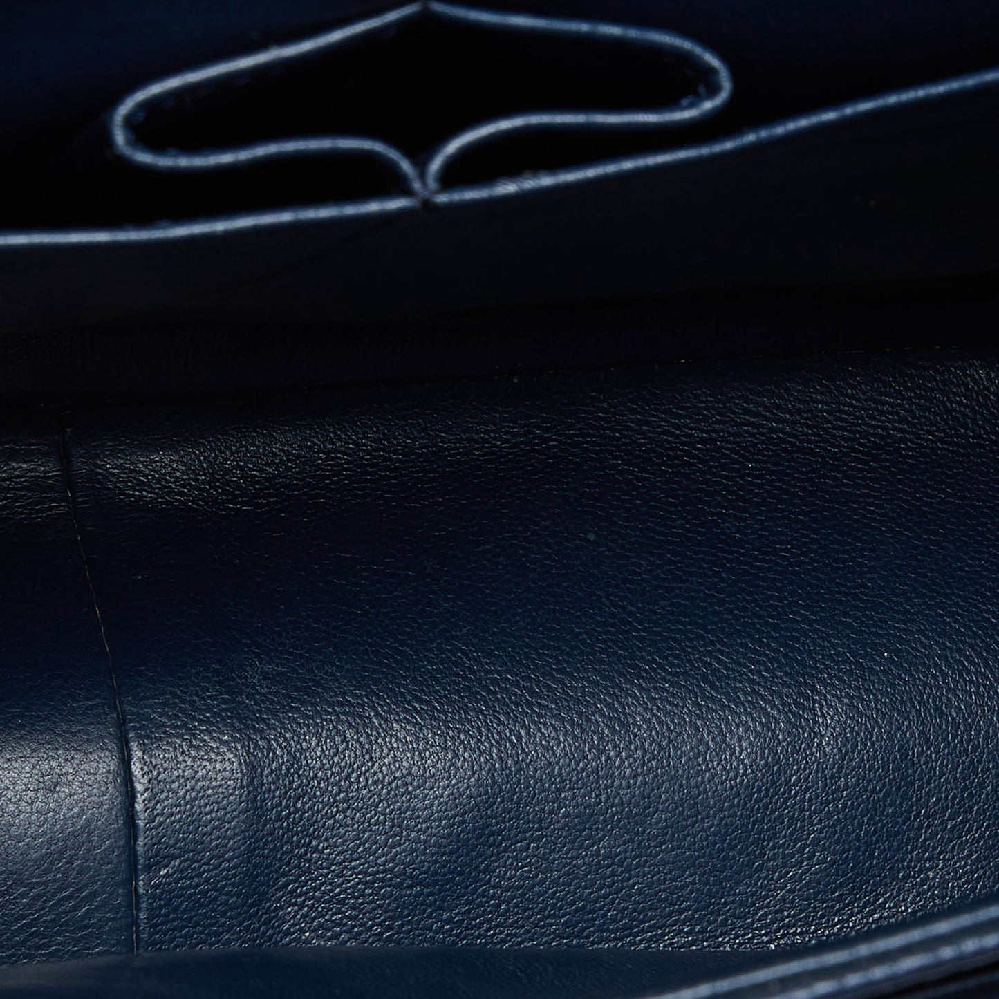 CHANEL Blue Quilted Caviar Leather Jumbo Classic Double Flap Bag