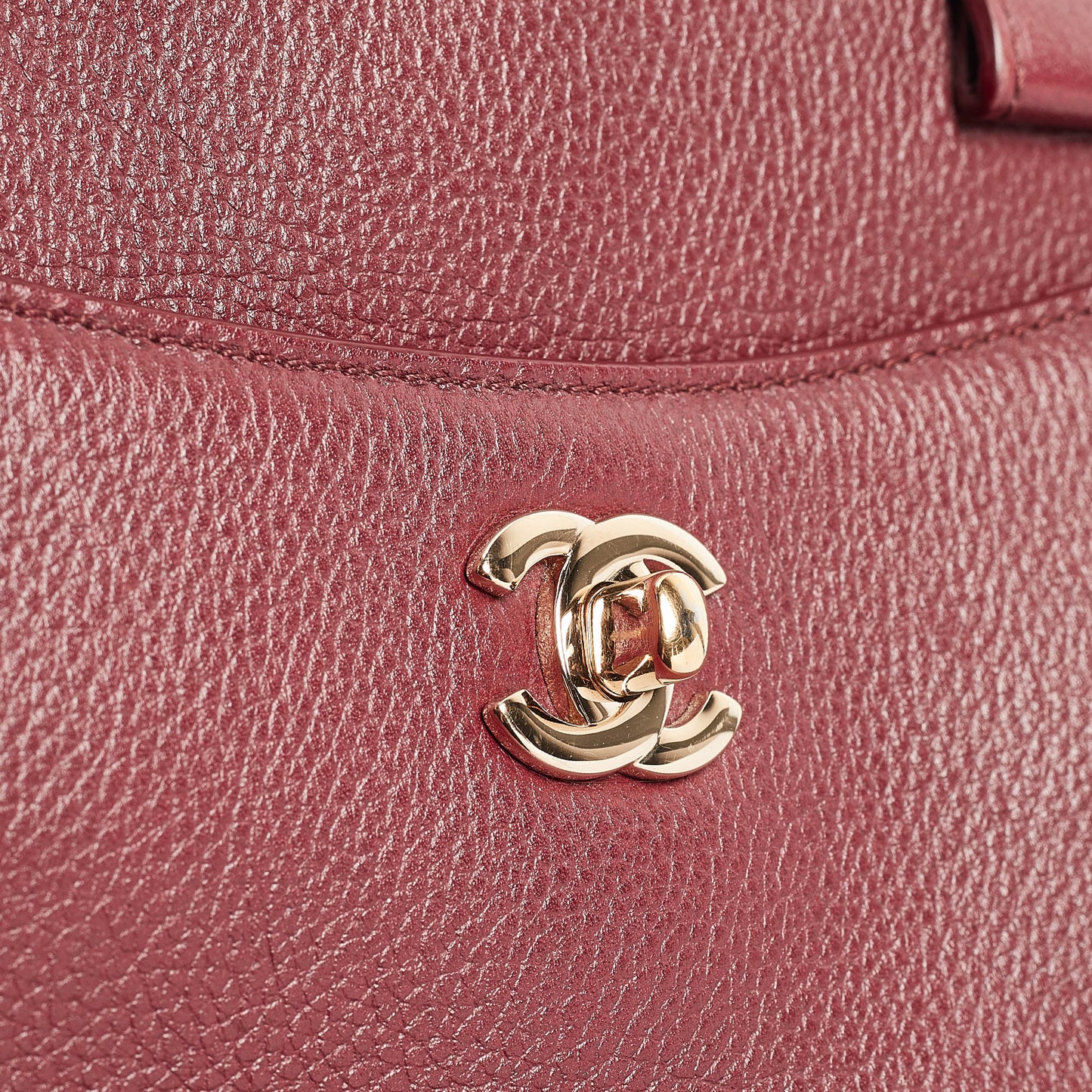 CHANEL Burgundy Leather Small Neo Executive Shopper Tote