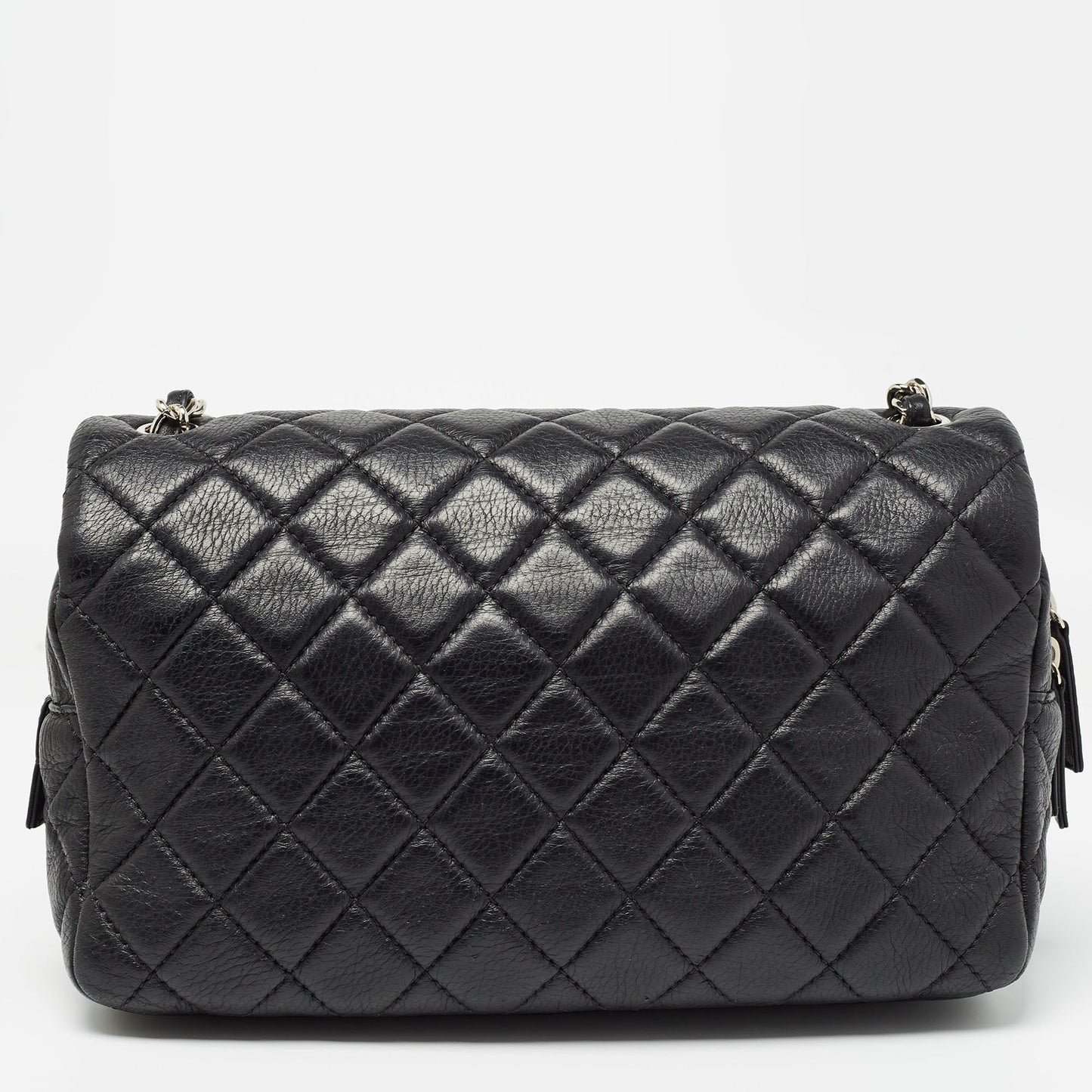 CHANEL Black Quilted Leather Easy Flap Bag