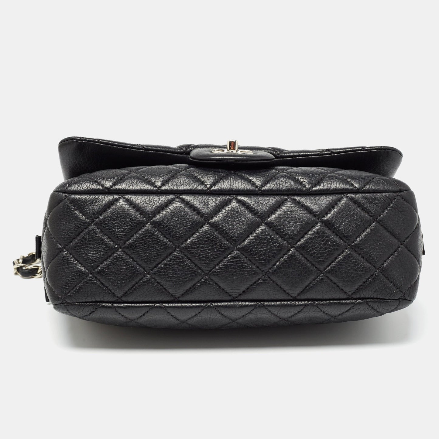 CHANEL Black Quilted Leather Easy Flap Bag