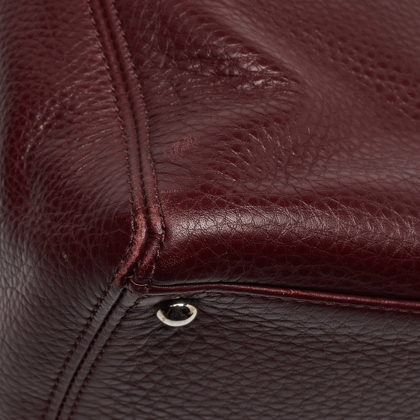 CHANEL Red Leather Small Cerf Shopper Tote