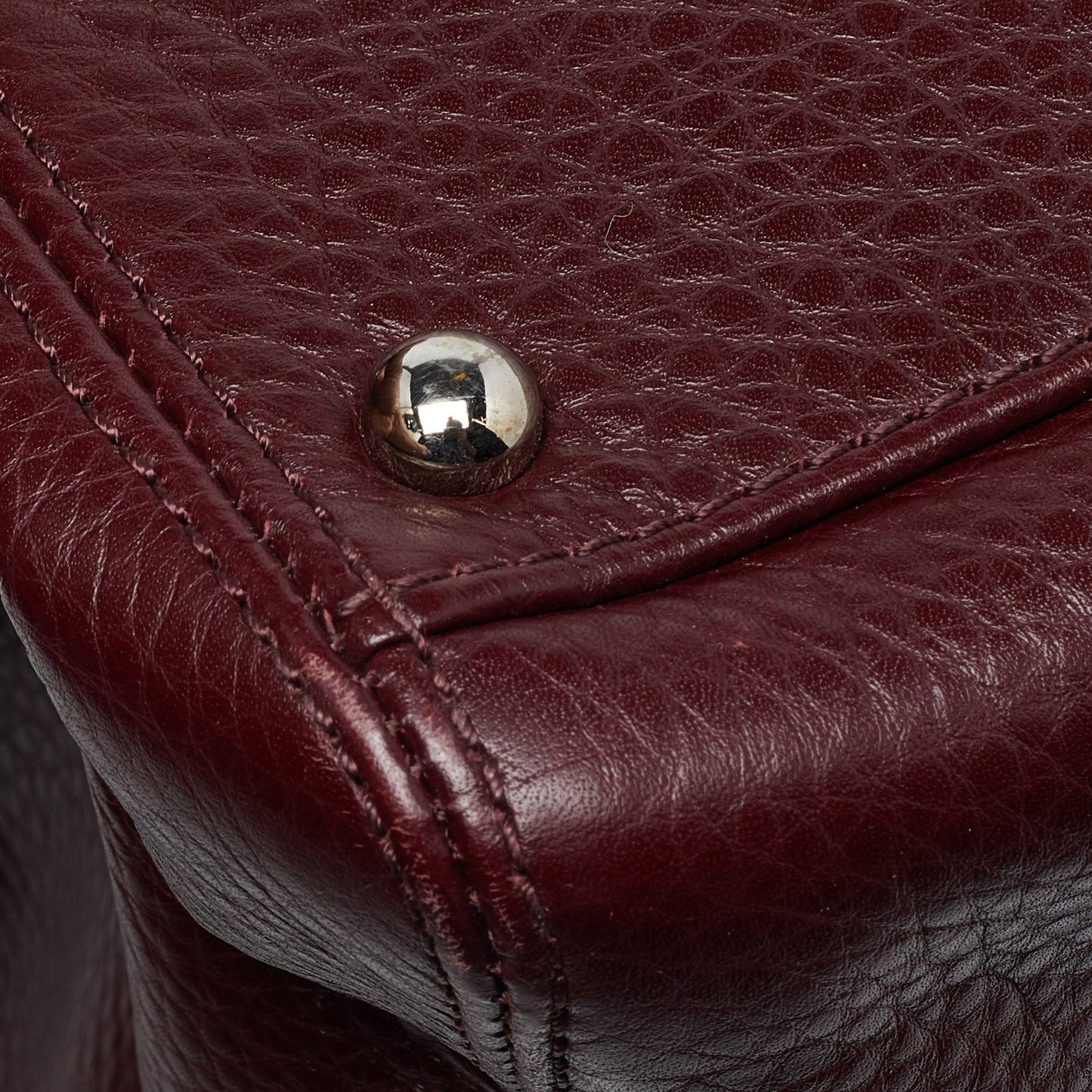 CHANEL Red Leather Small Cerf Shopper Tote
