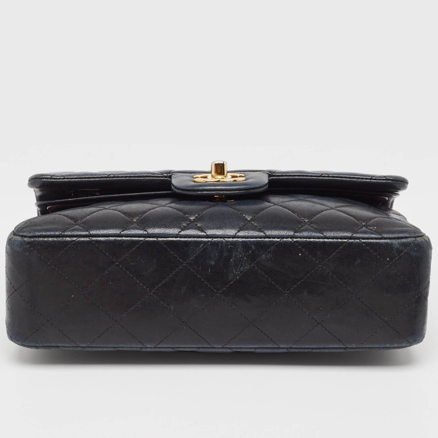 CHANEL Black Quilted Leather Small Classic Double Flap Bag