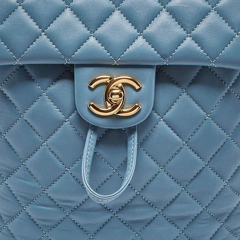 CHANEL Light Blue Quilted Leather Small Urban Spirit Backpack