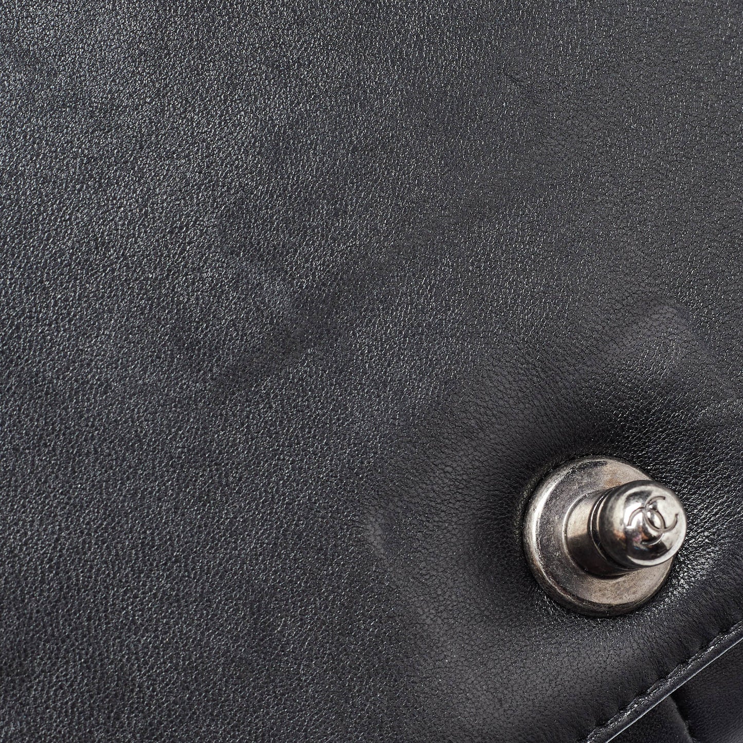 CHANEL Black Quilted Leather Medium Boy Flap Bag