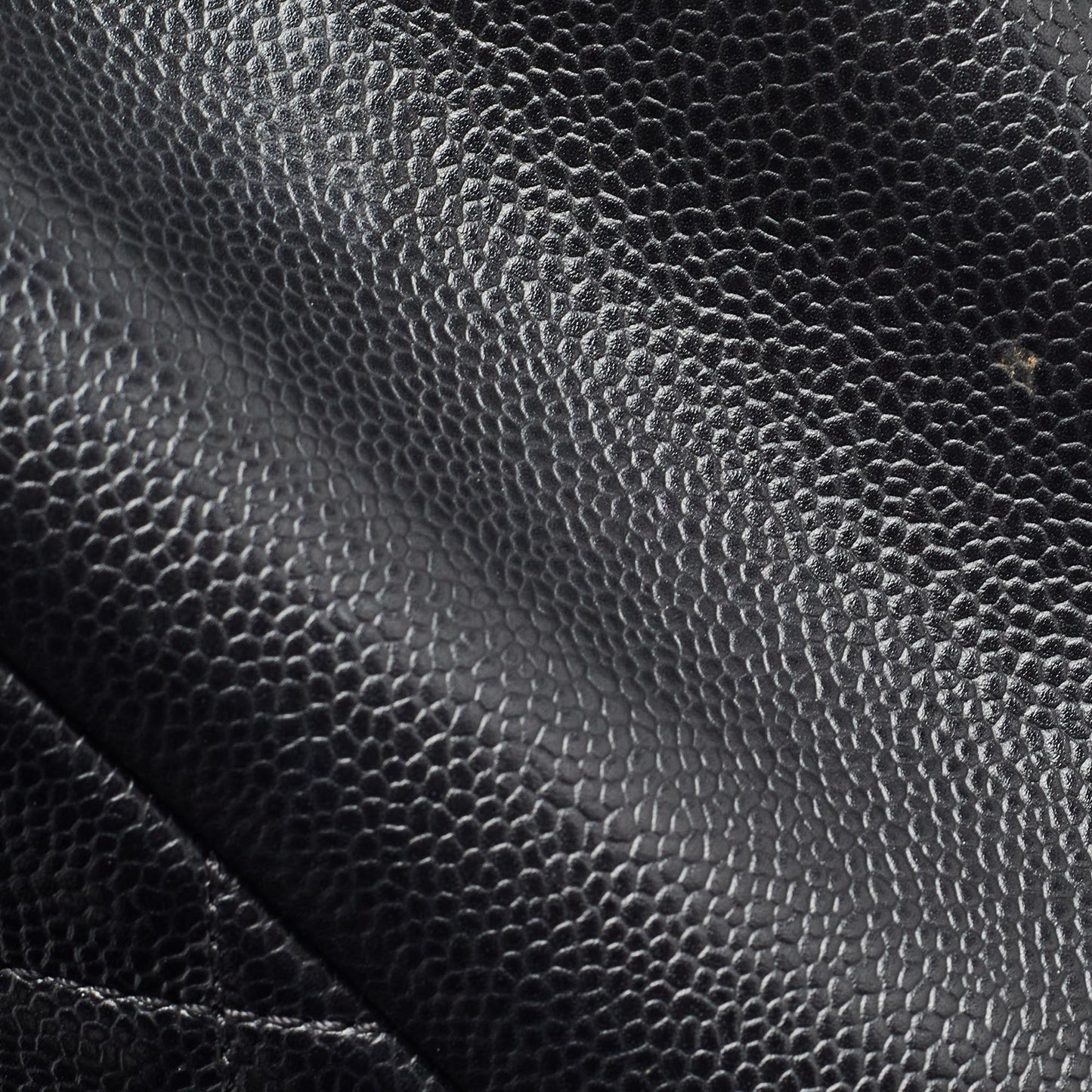 CHANEL Black Quilted Caviar Leather Grand Shopping Tote