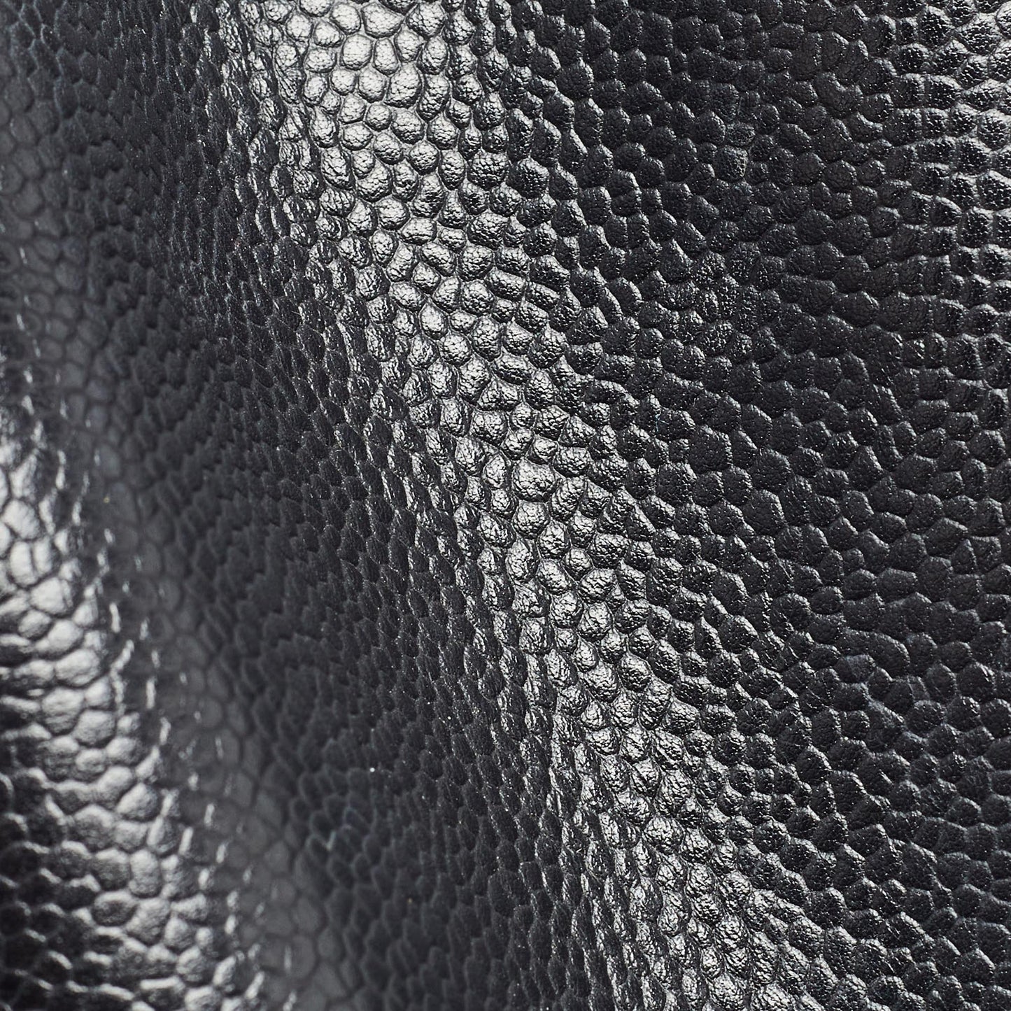 CHANEL Black Quilted Caviar Leather Grand Shopping Tote