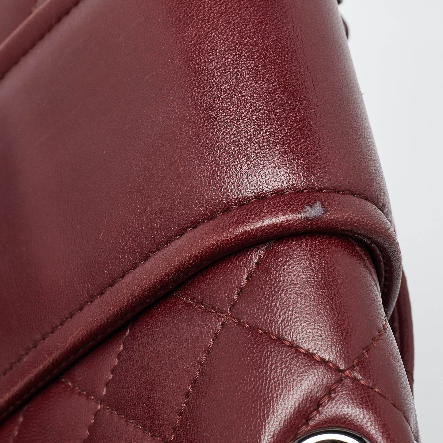 CHANEL Burgundy Quilted Leather Elementary Chic Flap Bag