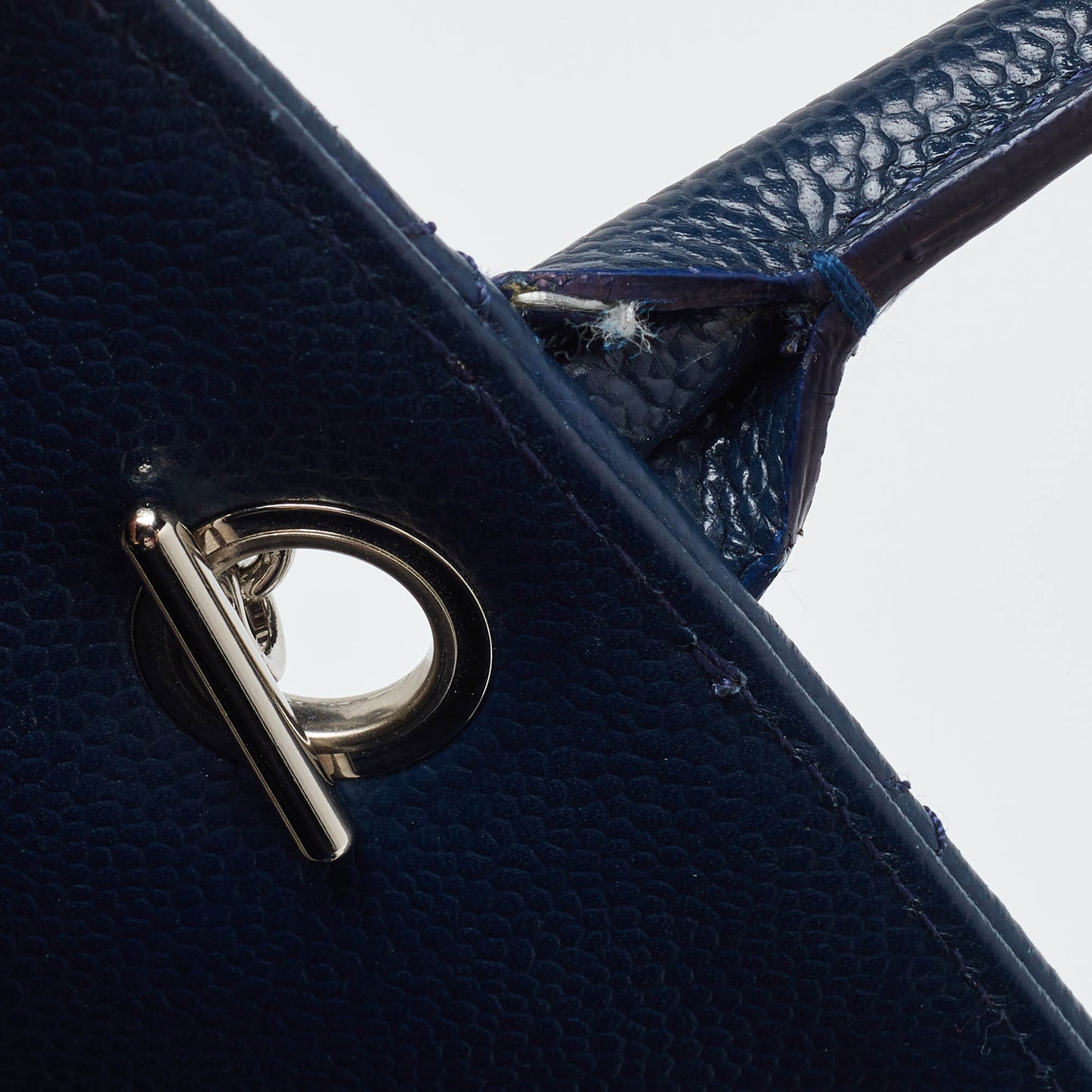 CHANEL Blue Caviar Quilted Leather CC Soft Chain Tote