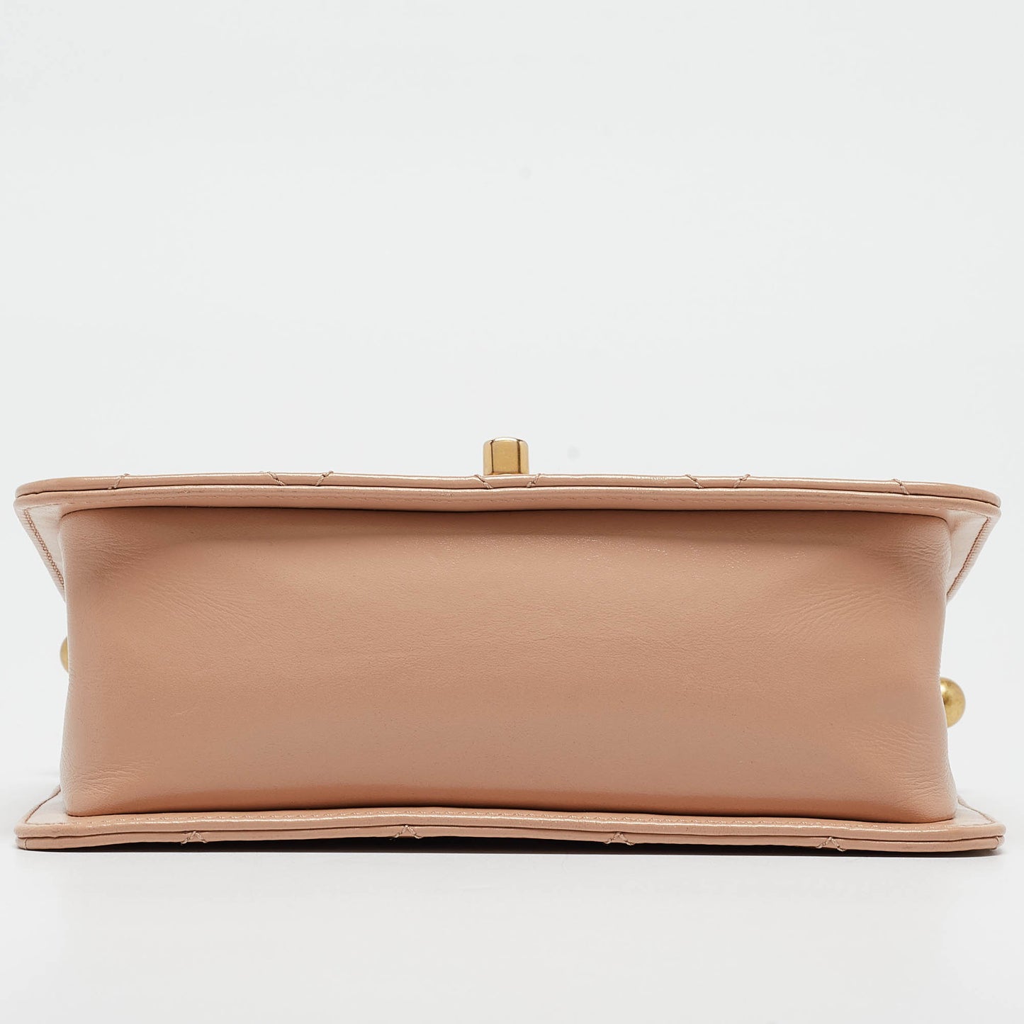 CHANEL Beige Quilted Leather Perfect Fit Flap Bag