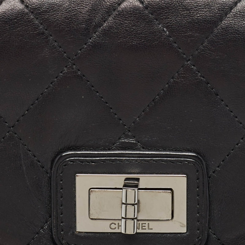 CHANEL Black Quilted Leather Mademoiselle Shoulder Bag