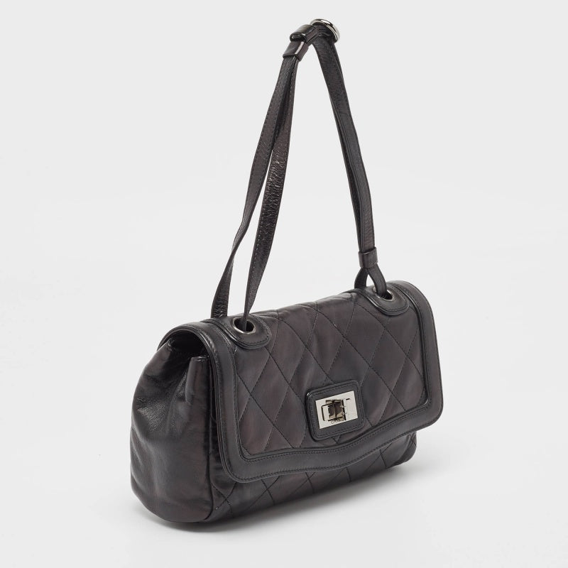 CHANEL Black Quilted Leather Mademoiselle Shoulder Bag
