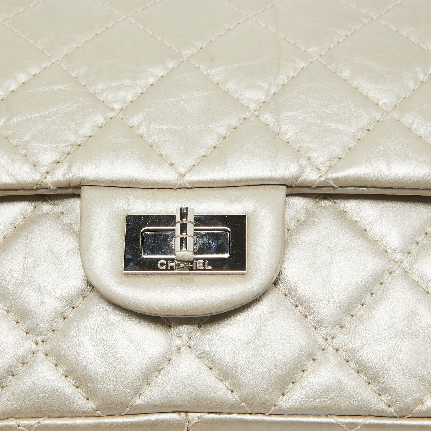 CHANEL Beige Quilted Leather 226 Classic Reissue 2.55 Flap Bag