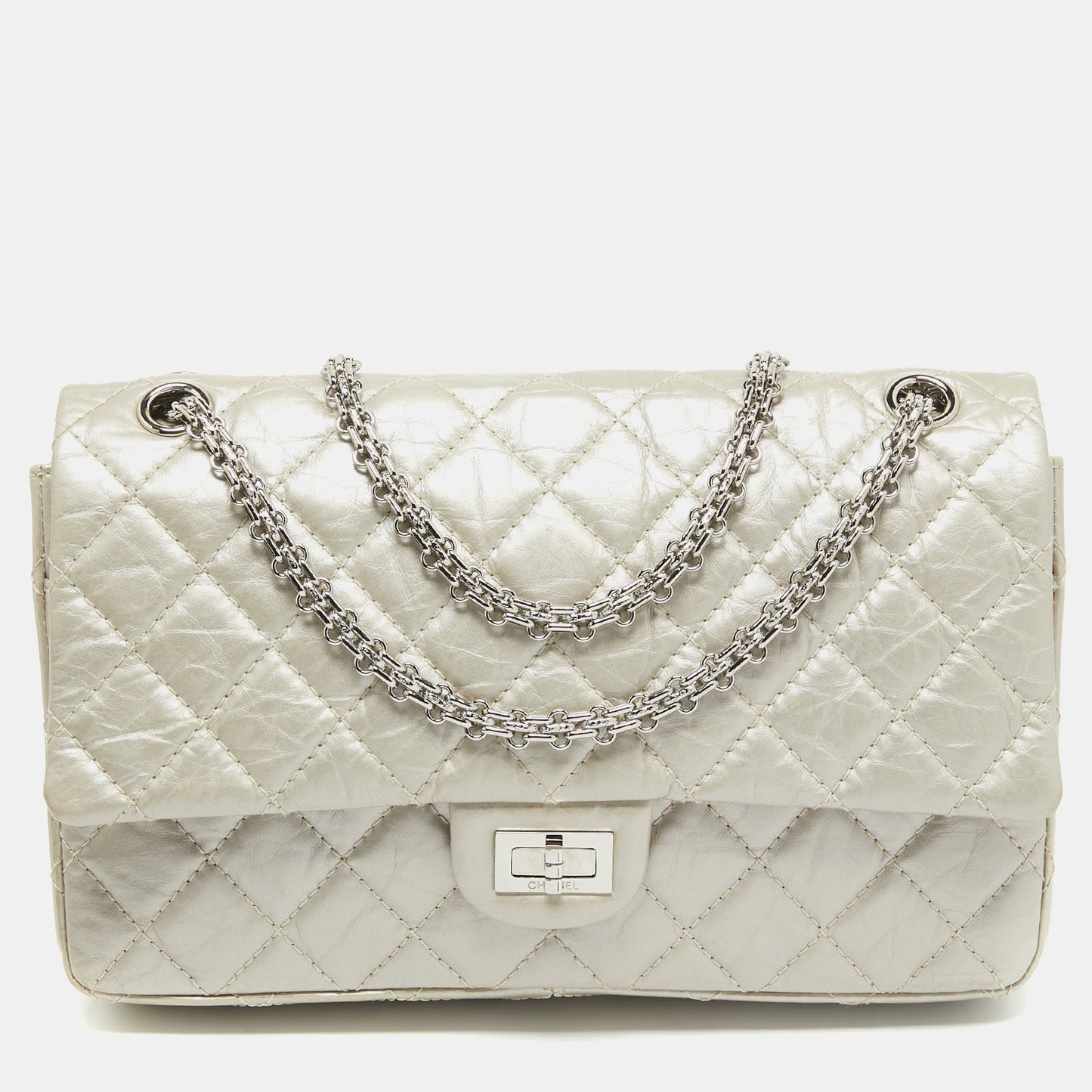 CHANEL Beige Quilted Leather 226 Classic Reissue 2.55 Flap Bag