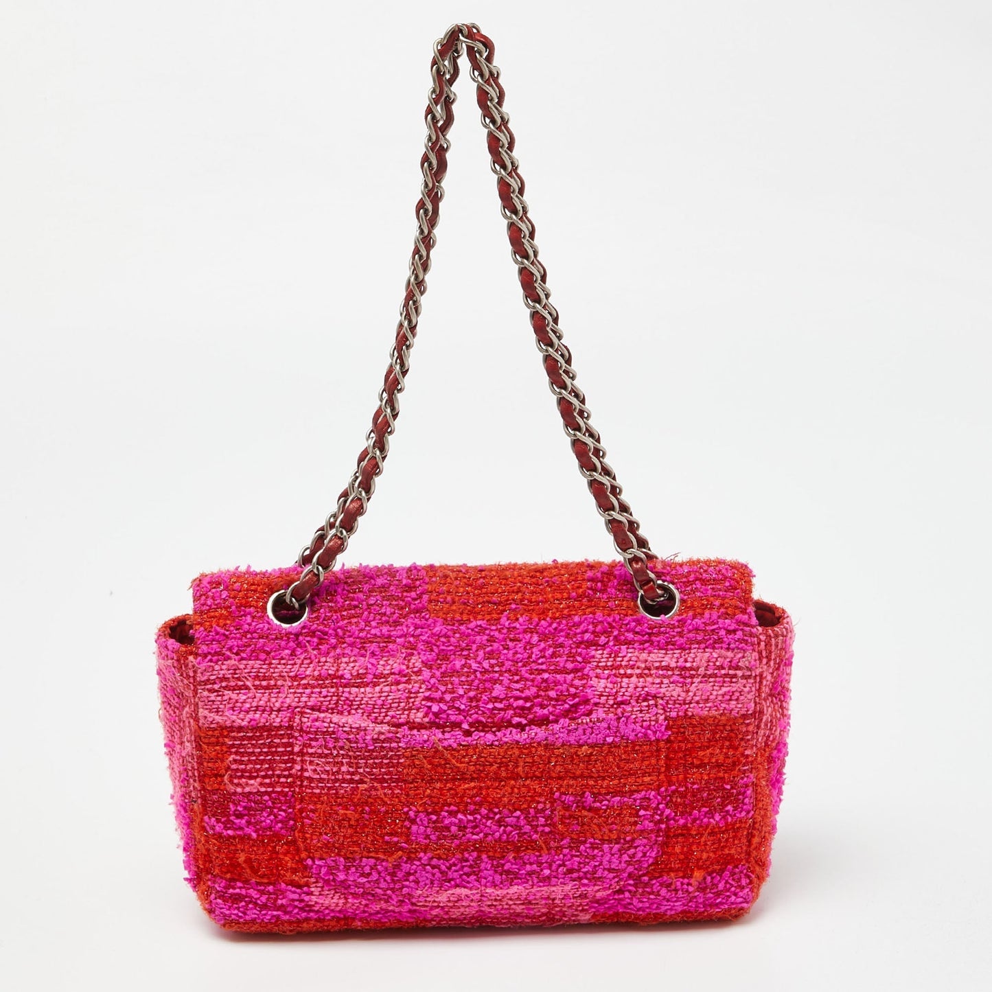 CHANEL Multicolor Tweed Medium Classic Single Flap Bag