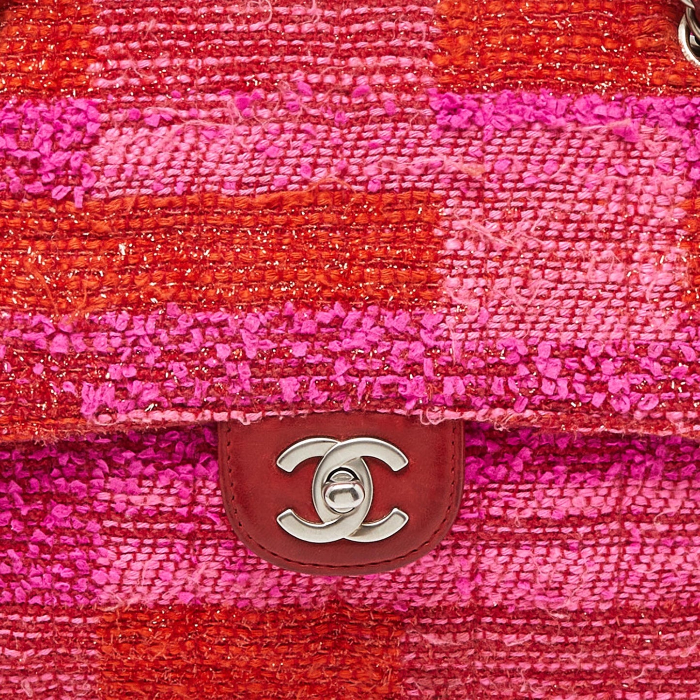 CHANEL Multicolor Tweed Medium Classic Single Flap Bag