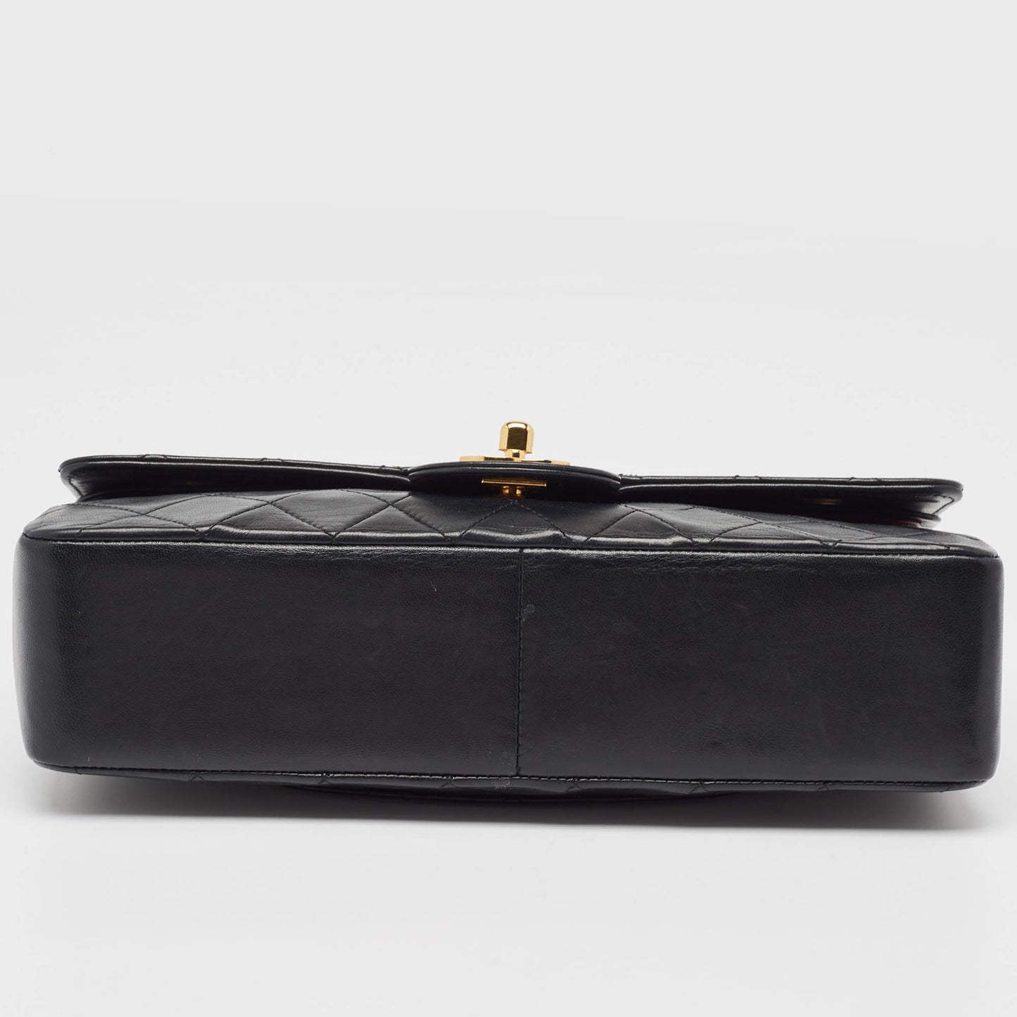 CHANEL Black Quilted Leather Medium Classic Double Flap Bag