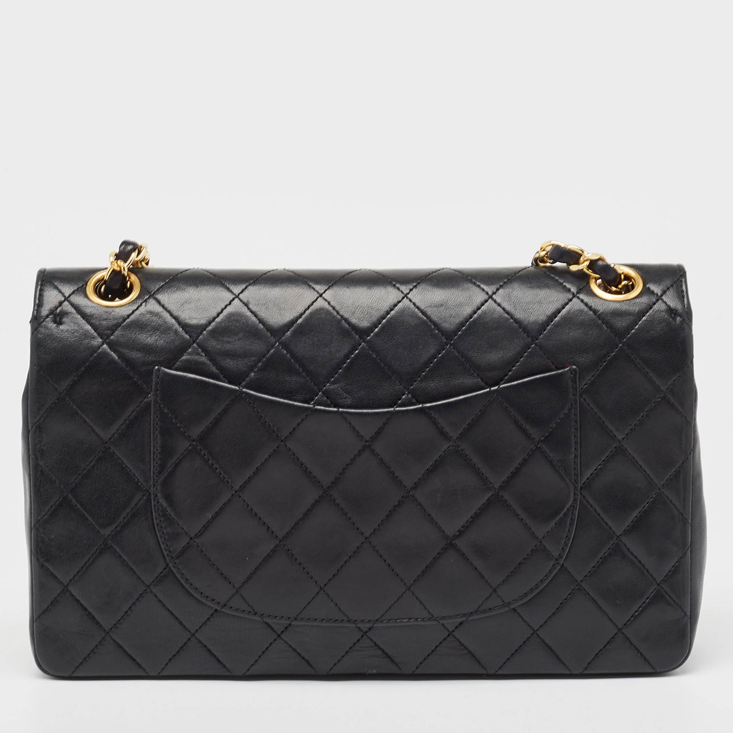 CHANEL Black Quilted Leather Medium Classic Double Flap Bag