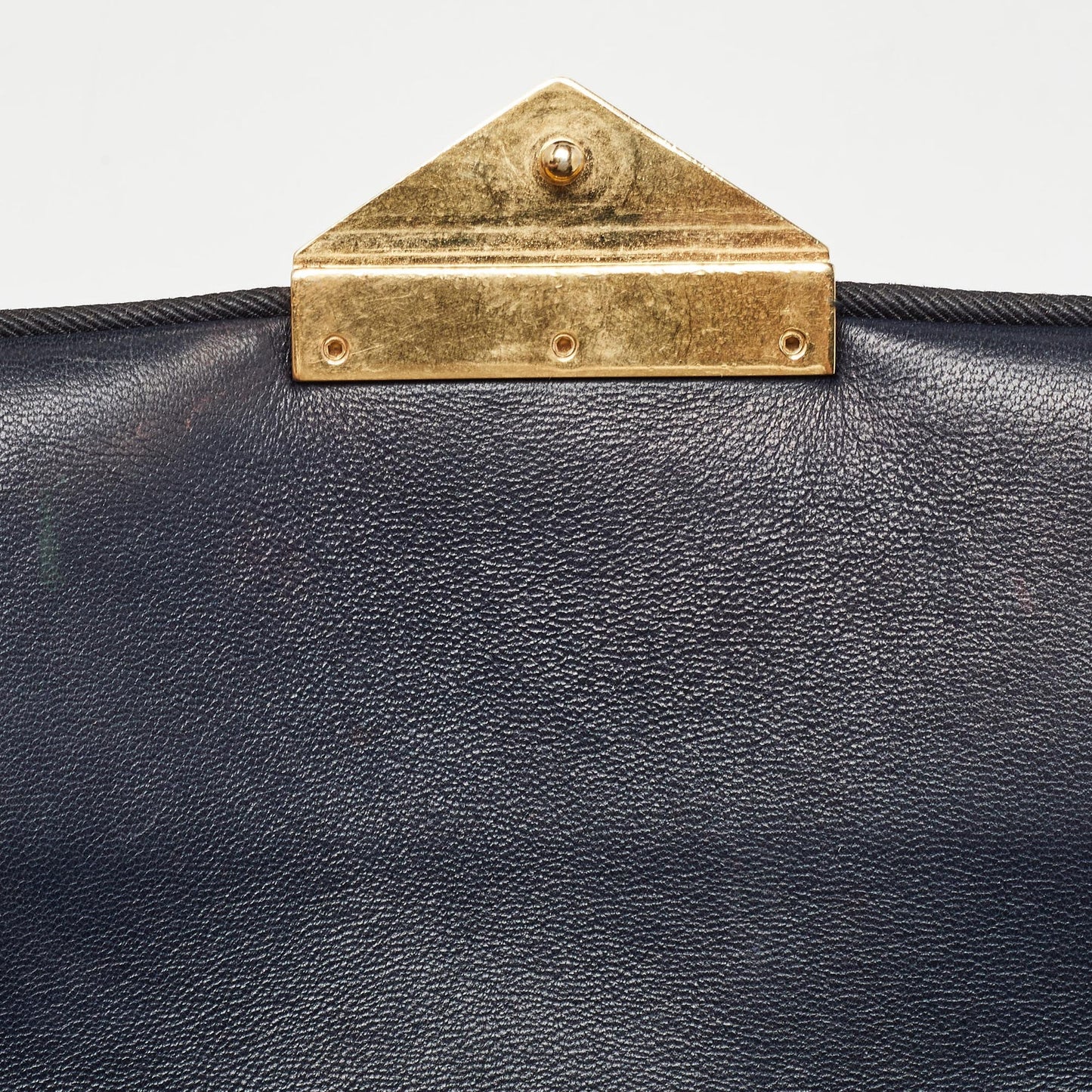 CHANEL Navy Blue Quilted Leather Medium Pagoda Flap Bag