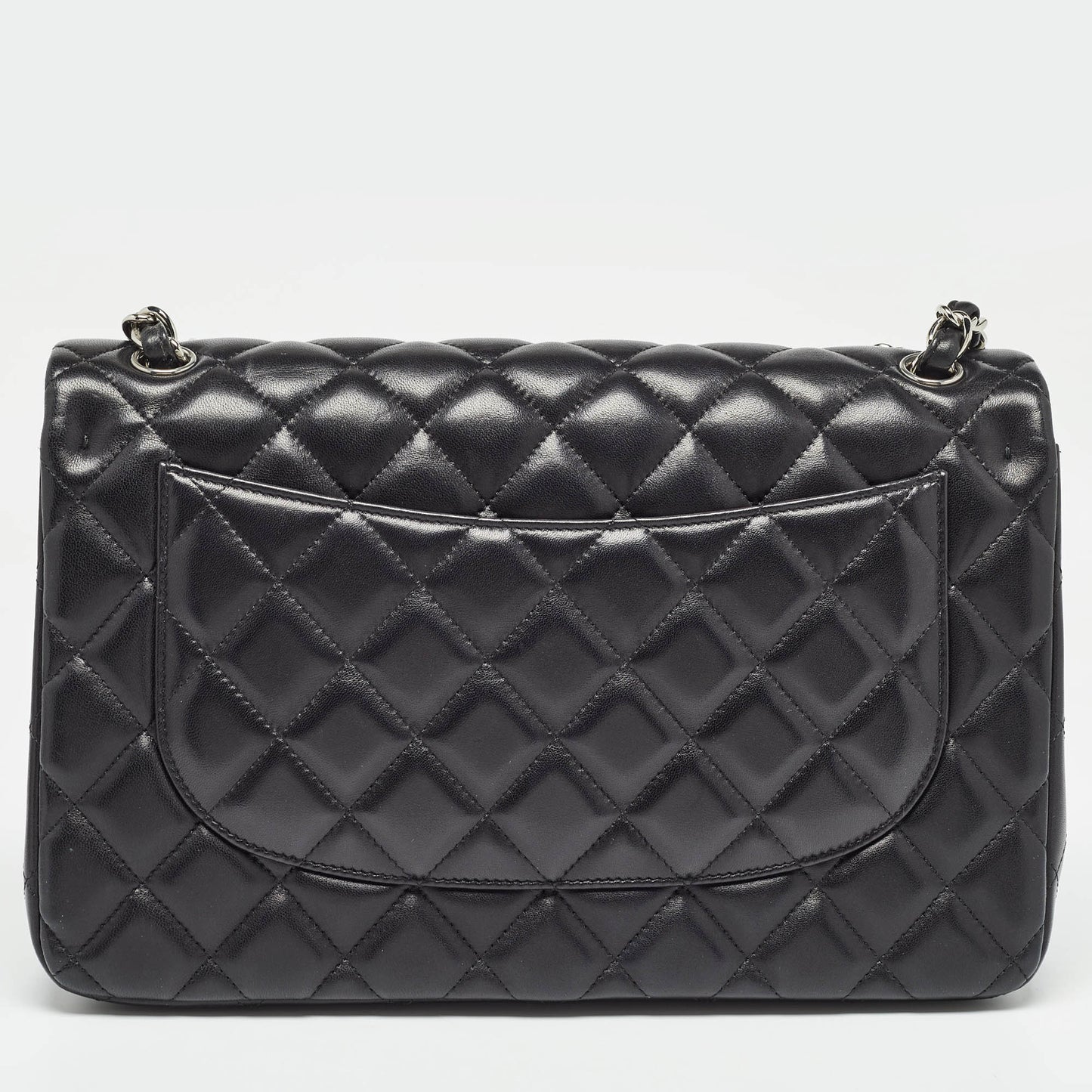 CHANEL Black Quilted Leather Jumbo Classic Double Flap Bag