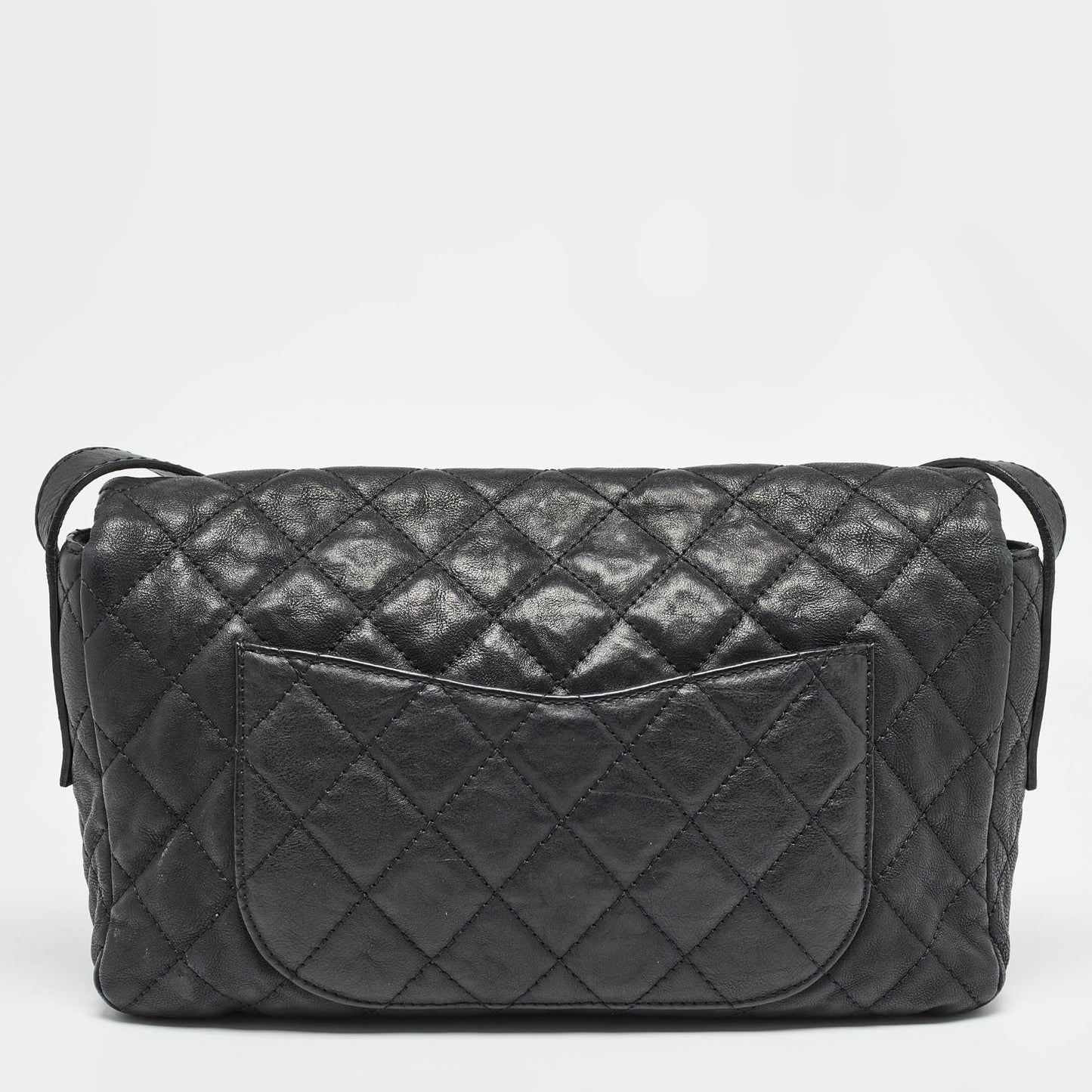 CHANEL Black Quilted Leather Easy Reissue Messenger Bag