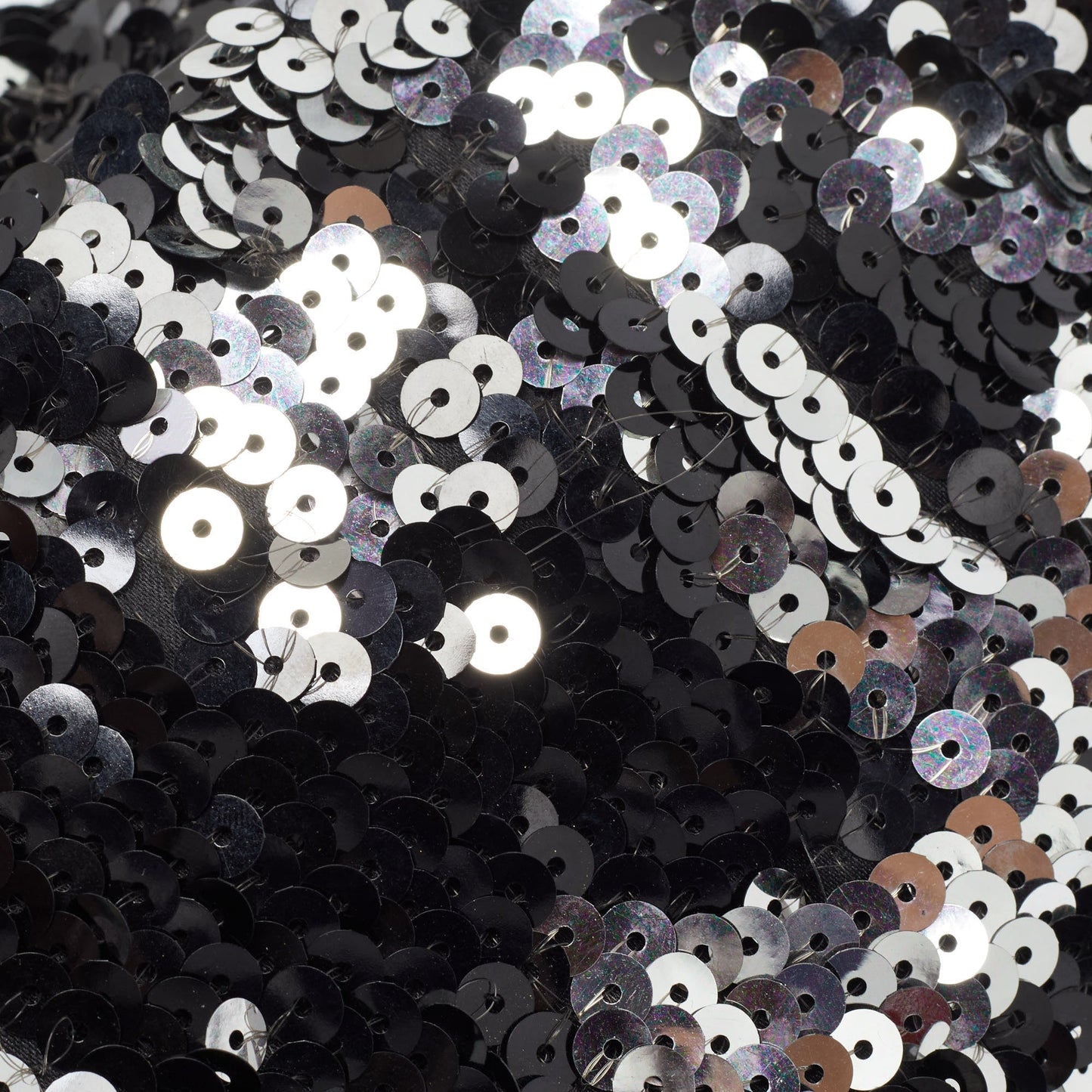 CHANEL Black/Silver Sequins Flap Bag