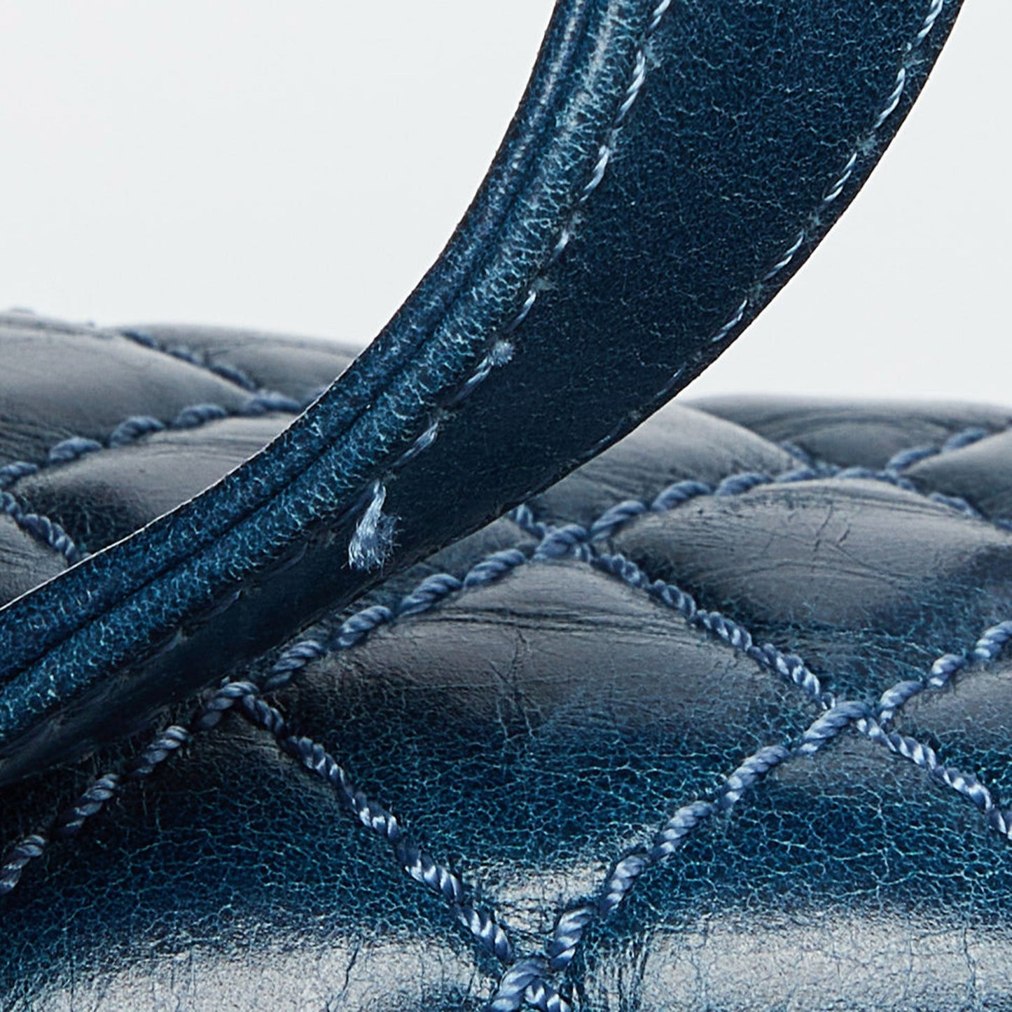 CHANEL Blue Quilted Leather Large Boy Flap Bag