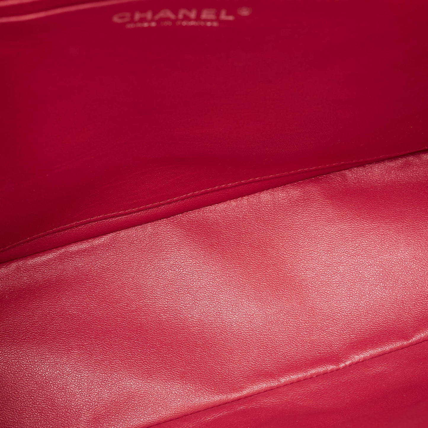 CHANEL Red Quilted Leather Maxi Classic Single Flap Bag