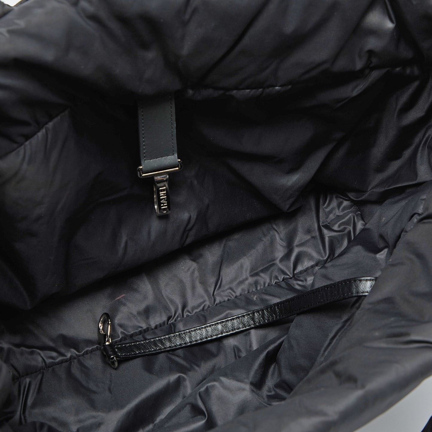 CHANEL Green/Grey Quilted Nylon Coco Cocoon Tote