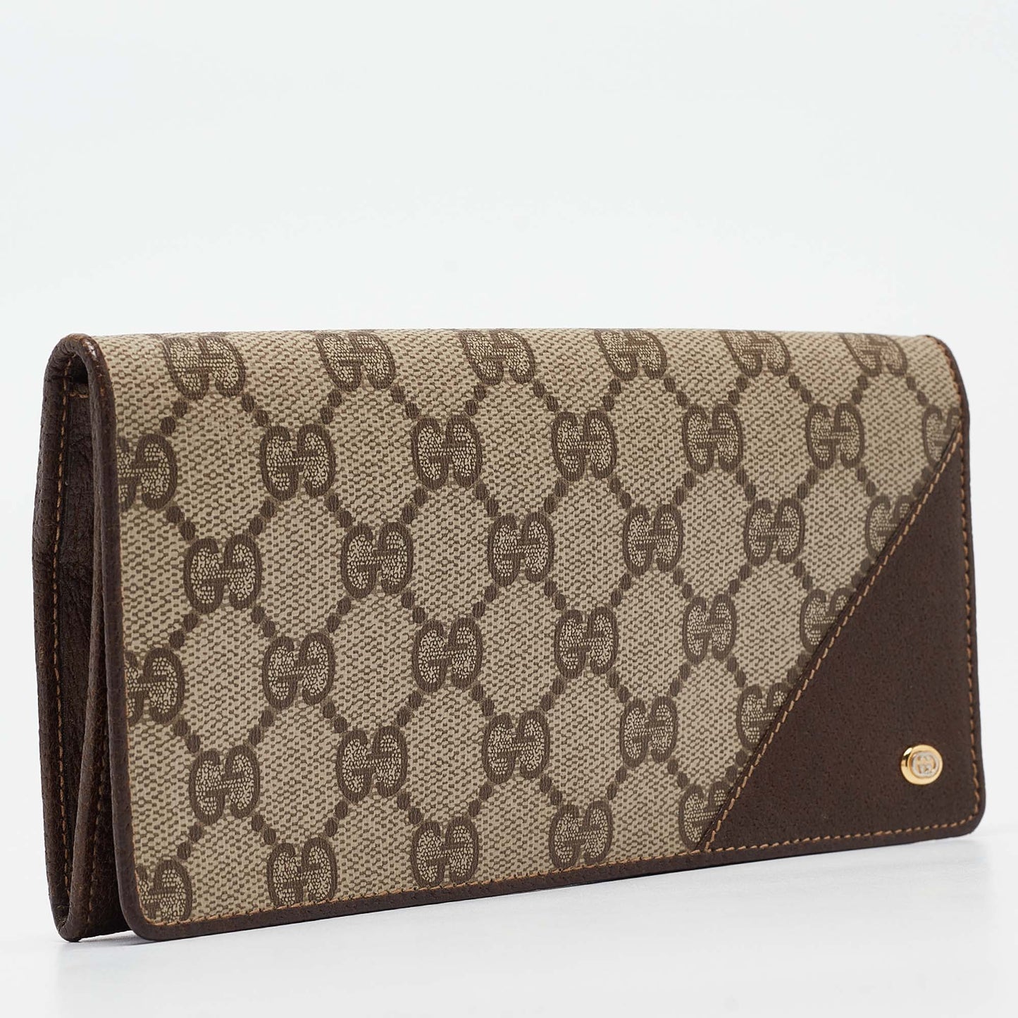 Luxury Gucci Trending 2025 Brown/Beige GG Supreme Canvas and Leather Bifold Continental Wallet
