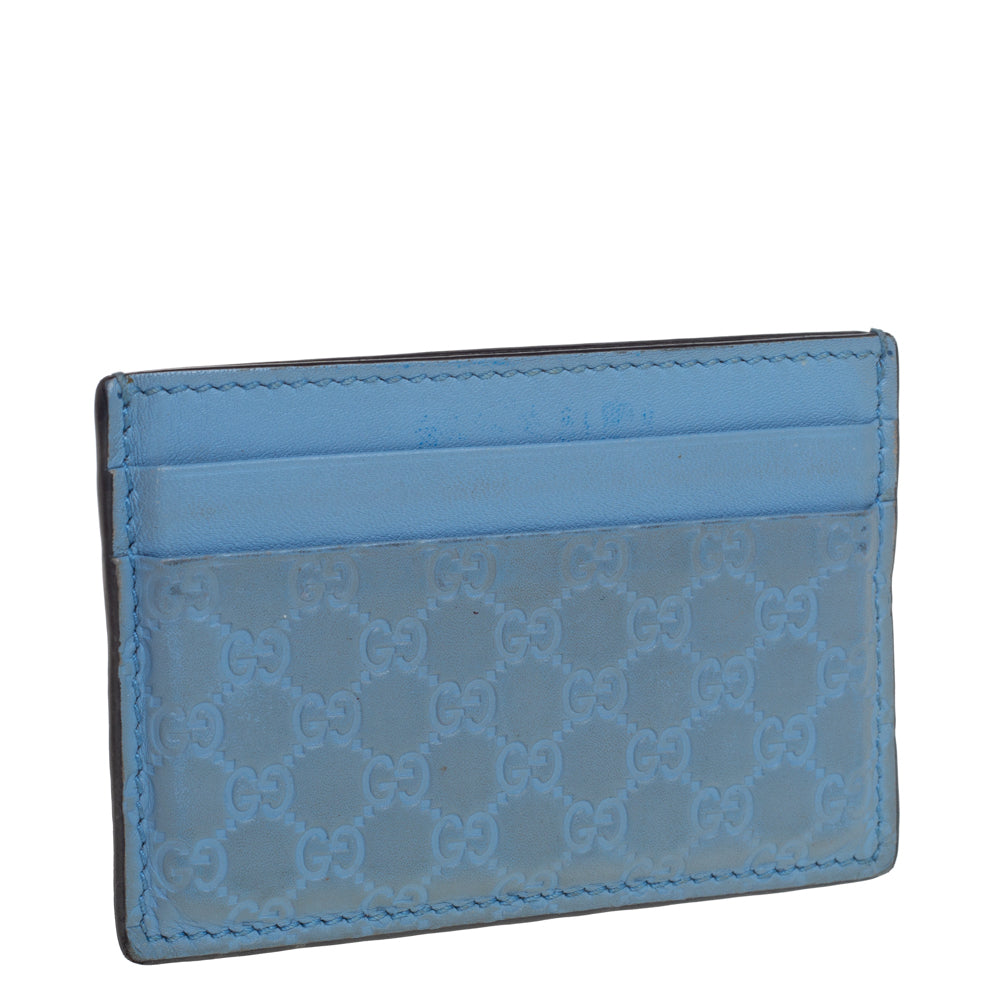 Luxury Gucci Trending 2025 Blue MicroLuxury Gucci Trending 2025ssima Leather Card Holder