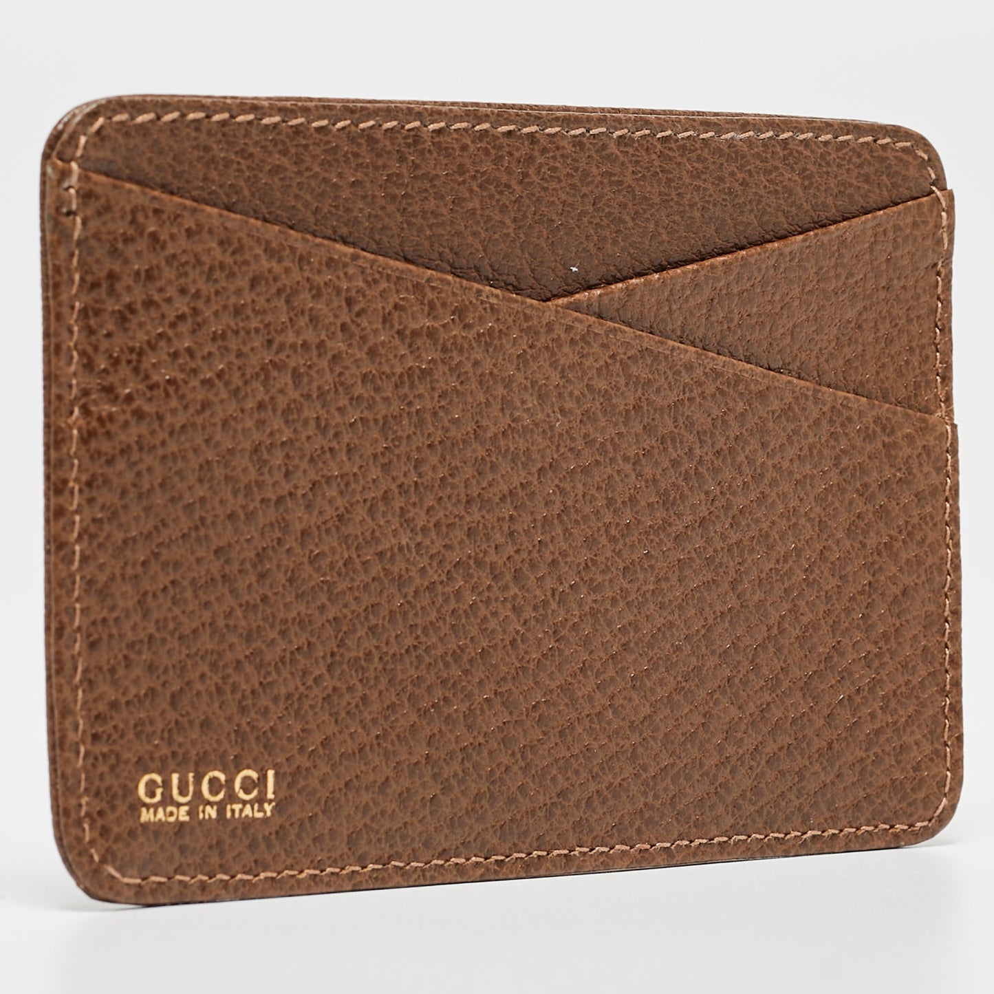 Luxury Gucci Trending 2025 Brown GG Canvas and Leather Card Holder