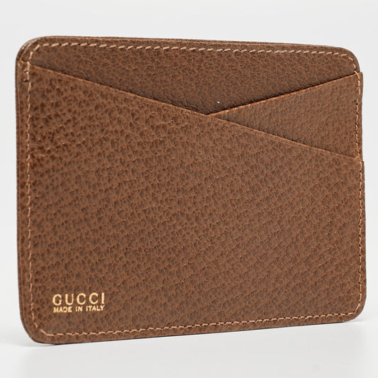 Luxury Gucci Trending 2025 Brown GG Canvas and Leather Card Holder
