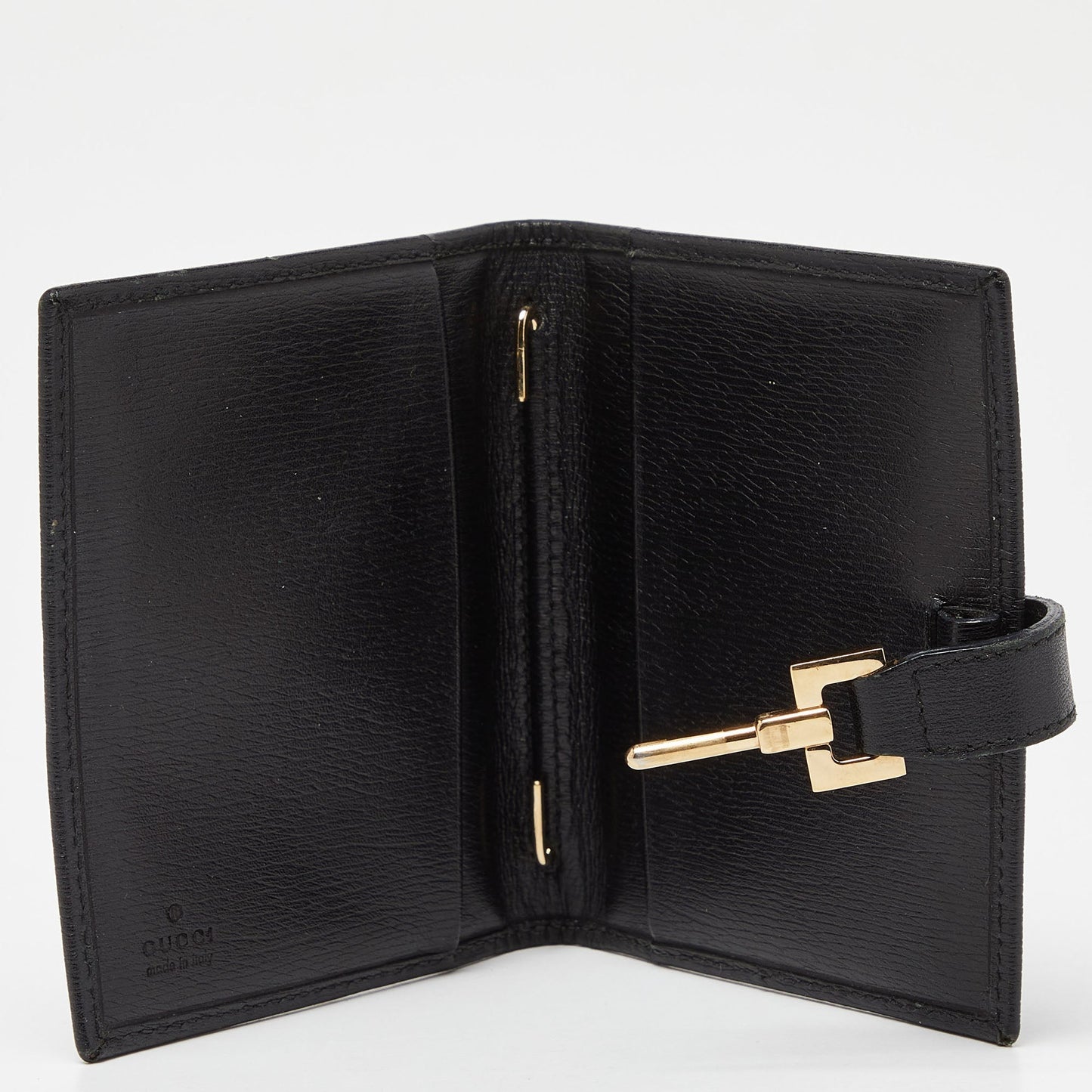 Luxury Gucci Trending 2025 Black Leather Jackie Compact Wallet