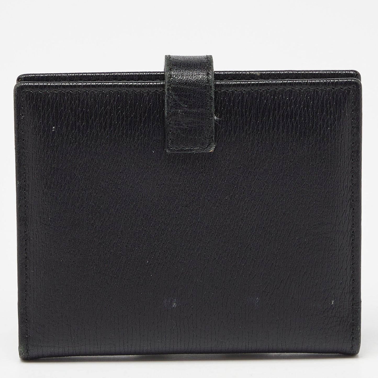 Luxury Gucci Trending 2025 Black Leather Jackie Compact Wallet