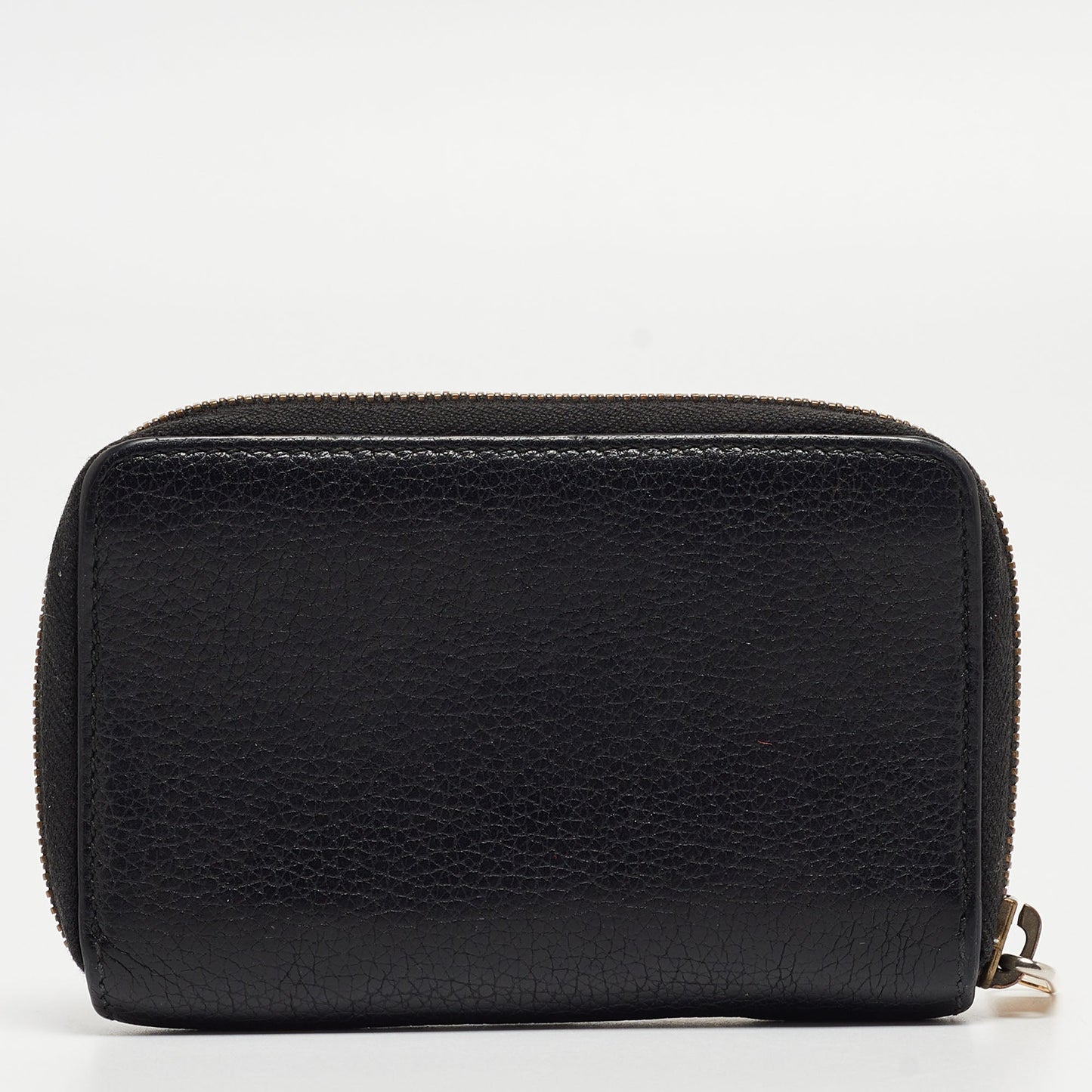 Luxury Gucci Trending 2025 Black Leather Logo Zip Purse