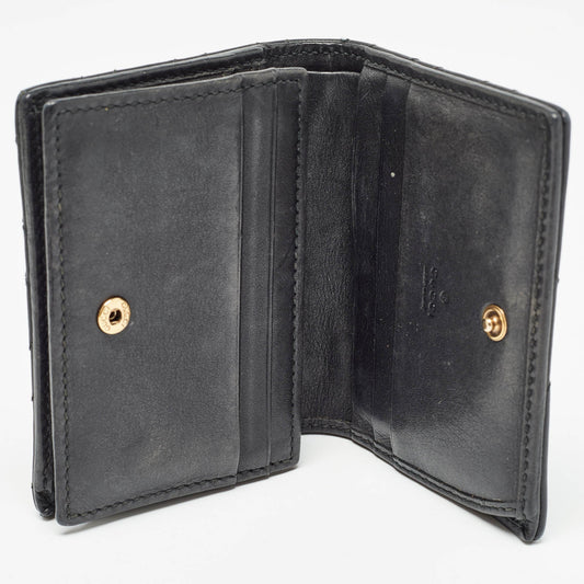 Luxury Gucci Trending 2025 Black Matelasse Leather GG Marmont Card Case
