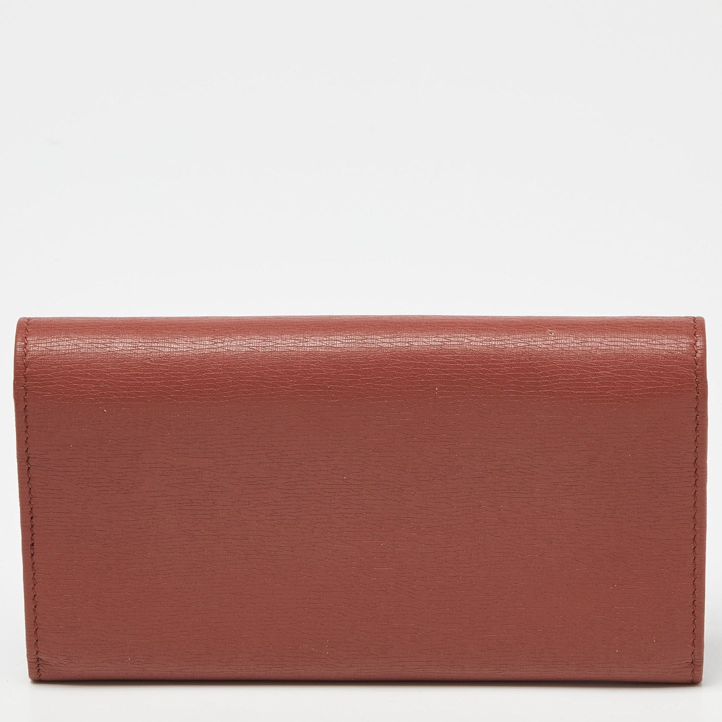 Luxury Gucci Trending 2025 Brown Brick Leather Interlocking G Continental Wallet