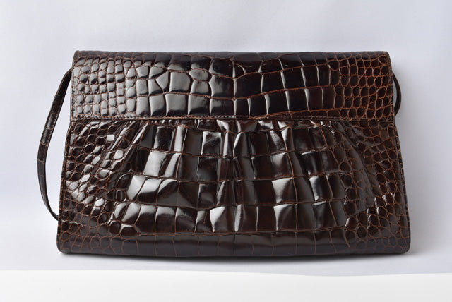 Luxury Gucci Trending 2025 Crocodile Leather Clutch Bag/Pouch