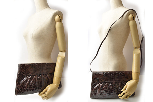Luxury Gucci Trending 2025 Crocodile Leather Clutch Bag/Pouch