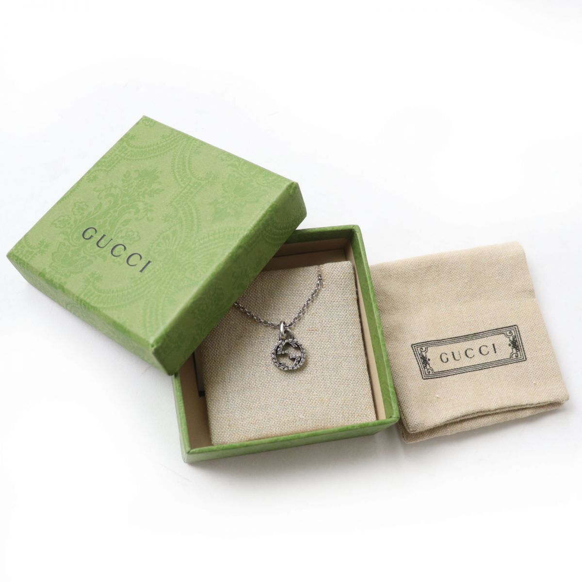 Luxury Gucci Trending 2025 Silver Interlocking G Arabesque Necklace