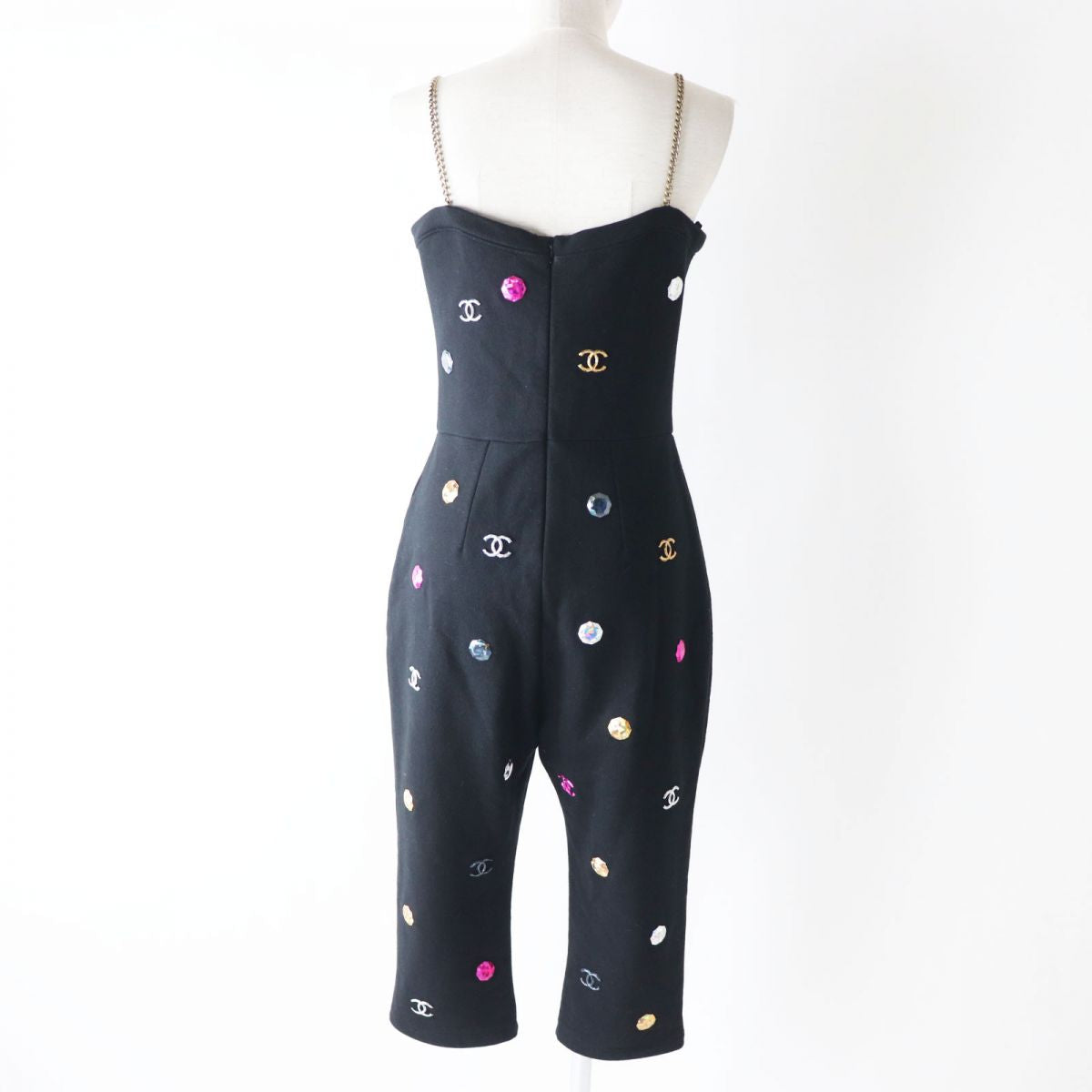 Chanel COCO Mark Rhinestone Jumpsuit 38