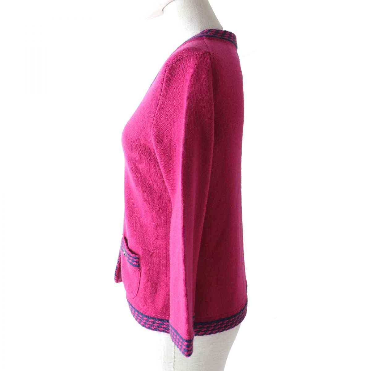 Chanel Cashmere Bicolor Knit Cardigan