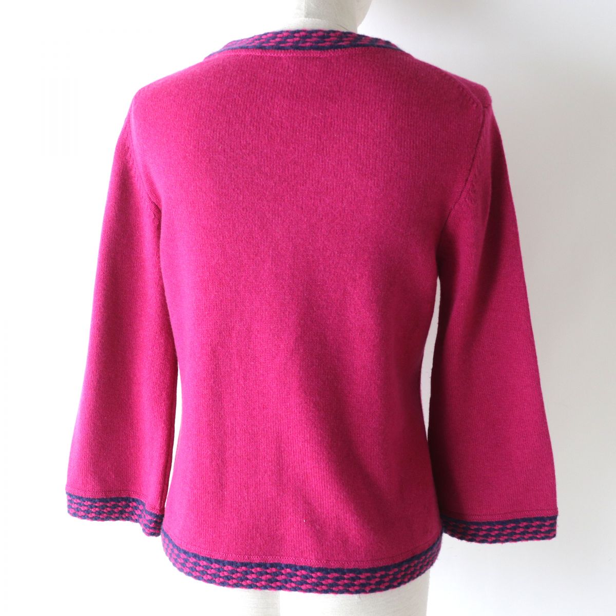 Chanel Cashmere Bicolor Knit Cardigan