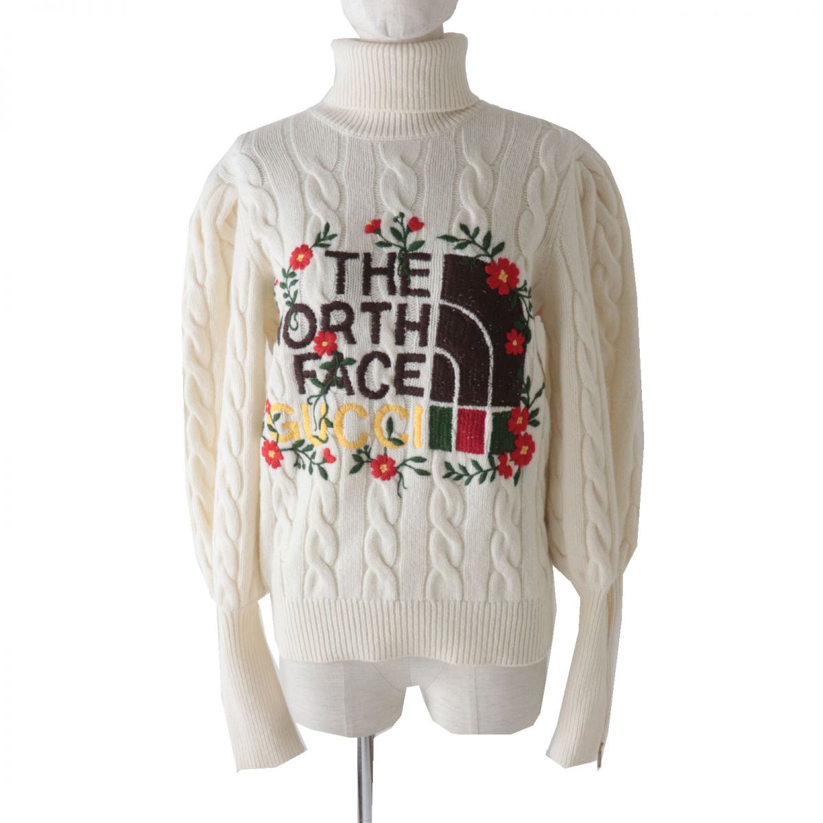 Luxury Gucci Trending 2025 x North Face Floral Turtleneck Knit XS