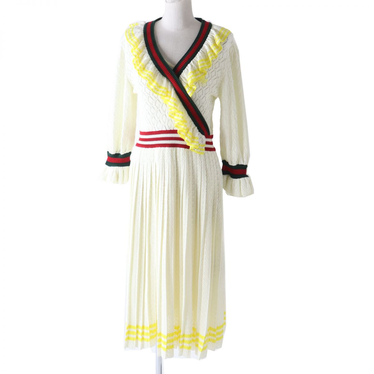 Luxury Gucci Trending 2025 x Adidas Knit Dress White Multi M